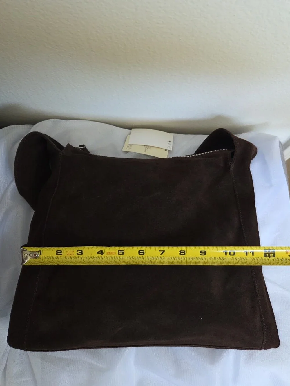 Chocolate Brown Suede Shoulder Bag